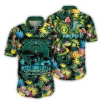 Oregon Ducks Floral Fruit Beach Tropical Hawaiian Shirt
