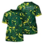 Oregon Ducks Floral Leafs Pattern Art All-Over Print T-Shirt