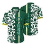 Oregon Ducks Flower Stripe Hawaiian Shirt