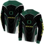 Oregon Ducks Futuristic Pattern All-Over Print Sweatshirt