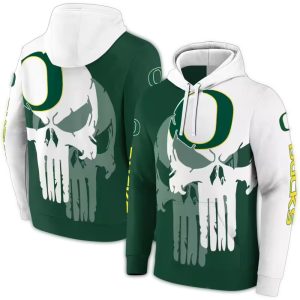 Oregon Ducks Graphic Punisher All-Over Print Hoodie