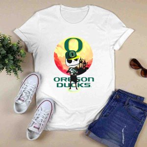 Oregon Ducks Halloween Skeleton O T-Shirt