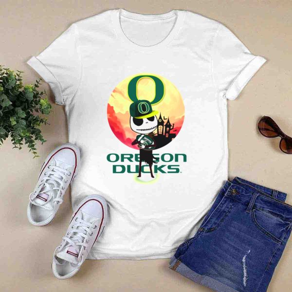 Oregon Ducks Halloween Skeleton O T Shirt 0