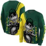 Oregon Ducks Jack Skellington All-Over Print Sweatshirt