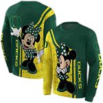 Oregon Ducks Minnie Mouse All-Over Print Sweatshirt