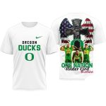 Oregon Ducks Ncaa Graphic Player One Nation Under God All-Over Print T-Shirt