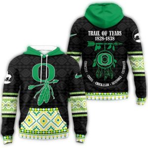 Oregon Ducks Ncaa Trail Of Tears Awareness 1828 1838 All-Over Print Hoodie