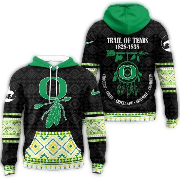 Oregon Ducks NCAA Trail of Tears Awareness 1828 1838 Limited Hoodie Shirt 1
