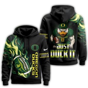Personalized Oregon Ducks Victory Flame All-Over Print Hoodie