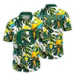 Oregon Ducks Parrot Floral Leafs Pattern Art Hawaiian Shirt