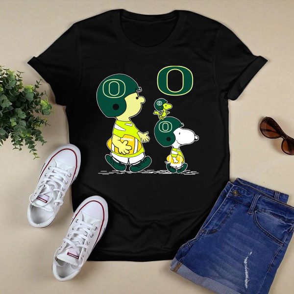 Oregon Ducks Snoopy Woodstock University Football Peanuts Charlie Brown T Shirt 1