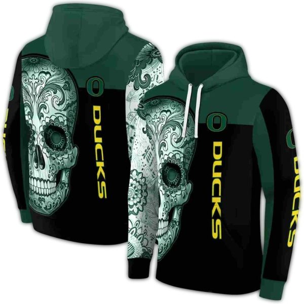 Oregon-Ducks-Sugar-Skull-AOP-Hoodie-1 Oregon Ducks Sugar Skull AOP Hoodie 1