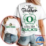 Oregon Ducks Teacher Appreciation Month Vintage All-Over Print T-Shirt