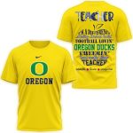 Oregon Ducks Teacher Pride 2025 All-Over Print T-Shirt