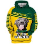 Oregon Ducks To All My Haters Pitbull All-Over Print Hoodie