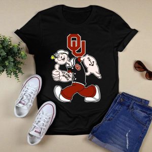 Ou Oklahoma Sooners Popeye Anchor Thumbs Up T-Shirt