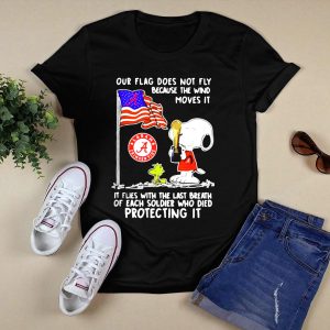 Our Flag Snoopy Alabama Crimson Tide Soldier Protecting T Shirt