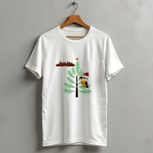 Owl In The City Rockefeller The Owl New York Christmas Tree Santa Hat T Shirt