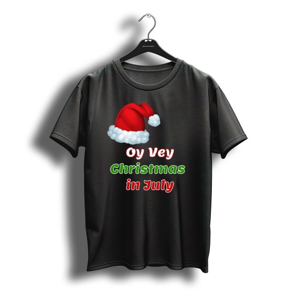 Oy Vey Christmas In July Santa Hat T Shirt t shirt 1