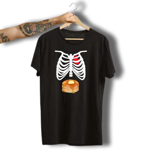 Pancake Skeleton Rib Cage Halloween Fan T Shirt 1 t shirt 1