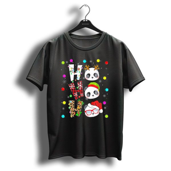 Panda Bear Costume Cute Christmas Festive Ho Ho Ho T Shirt 1 t shirt 1