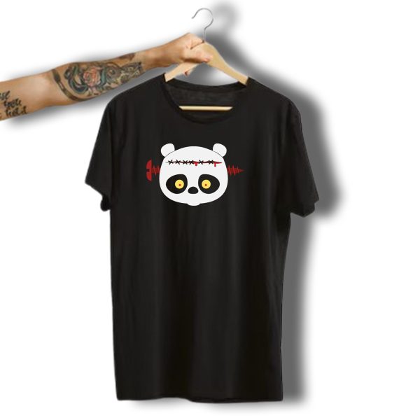 Panda Halloween Funny Scary Animals With Blood Stitches And Axe T Shirt t shirt 1