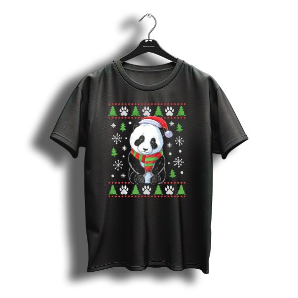Panda Santa Claus Ugly Christmas Sweater T Shirt t shirt 1