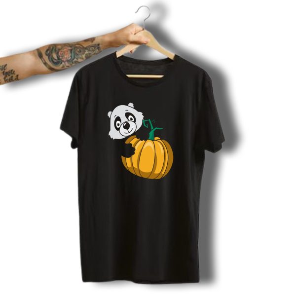 Panda With Pumpkin Halloween Monster Zombie Horror T Shirt t shirt 1
