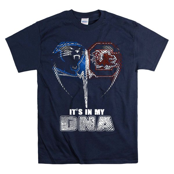 Panthers Gamecocks Its In My Dna T Shirt 1 Navy