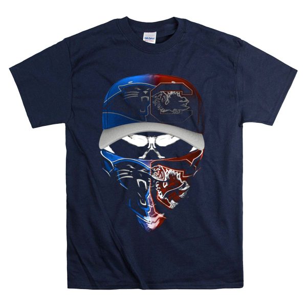Panthers Gamecocks Split Mask Skum 088 T Shirt 1 Navy