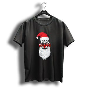 Papa Claus Christmas Santa Hat And Beard T Shirt