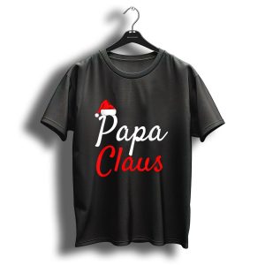 Papa Claus Santa Hat Family Christmas Mens Daddy Claus Mama Baby T Shirt 1
