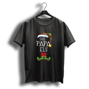 Papa Elf Matching Family Group Christmas Party Pajama T-Shirt