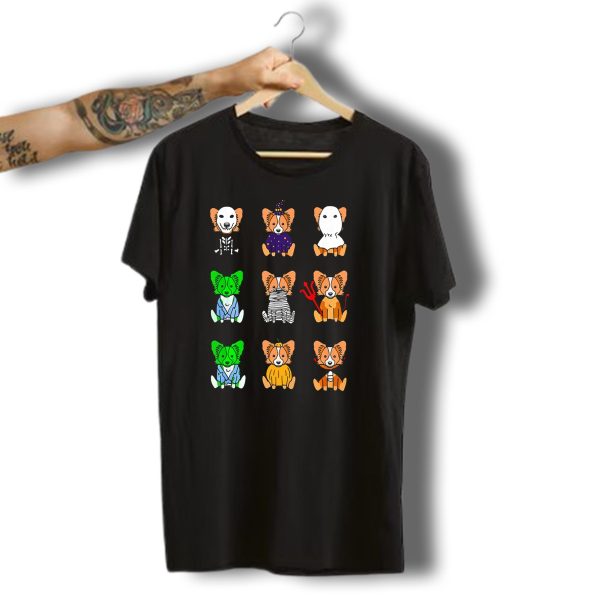 Papillon Dog Lover Halloween Witch Ghost Mummy Devil Pumpkin Vampire Skeleton Styles T Shirt t shirt 1