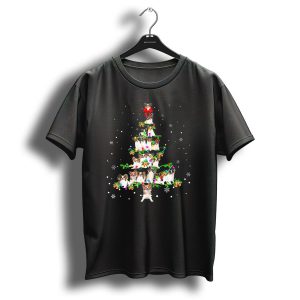 Papillon Dogs Christmas Tree Festive Holiday Snowflakes T Shirt