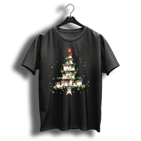 Papillon Dogs Christmas Tree Festive Holiday Snowflakes T Shirt 1 t shirt 1