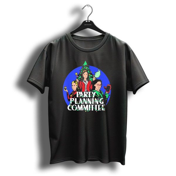 Party Planning Committee Christmas Fun With Tree Background T Shirt 1 t shirt 1