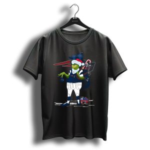 Patriots Grinch Christmas Football Sack Fan T-Shirt