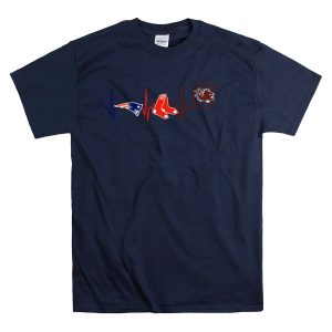 Patriots Red Sox South Carolina Gamecocks Heartbeat T-Shirt