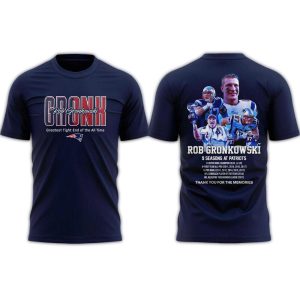 Patriots Thank You Rob Gronkowski 2025 All-Over Print T-Shirt