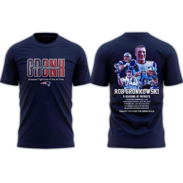 Patriots Thank You Rob Gronkowski 2025 AOP T Shirt 1