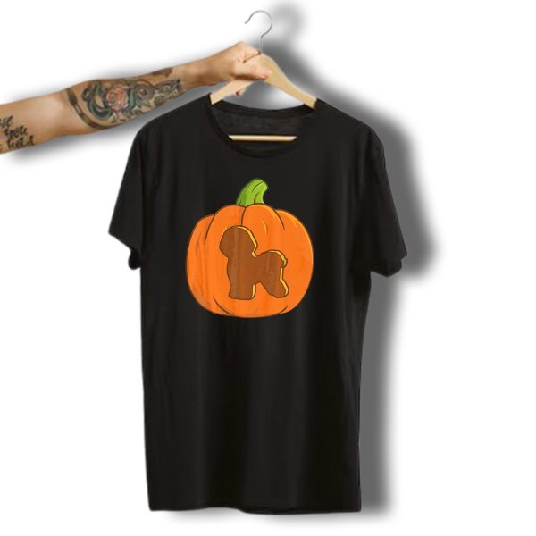 Pawsometown Pumpkin Halloween Bichon Frise Carved Pumpkin T Shirt t shirt 1