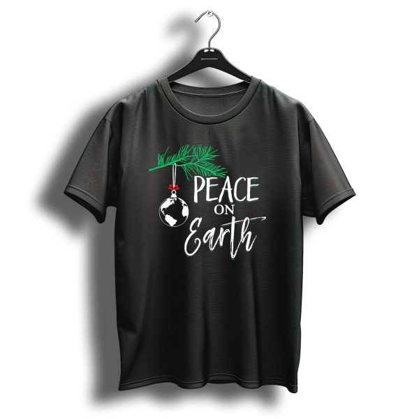 Peace On Earth Cute World Ornament Christmas Holiday T Shirt 1 t shirt 1