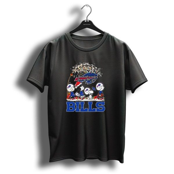 Peanuts Characters Buffalo Bills Nfl Christmas Its The Most Wonderful Time Of The Year T Shirt 1 t shirt 1