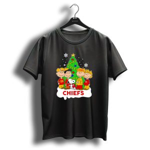 Peanuts Characters Chiefs Christmas Tree T Shirt