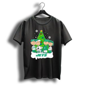 Peanuts Characters Jets Christmas Tree Holiday T Shirt
