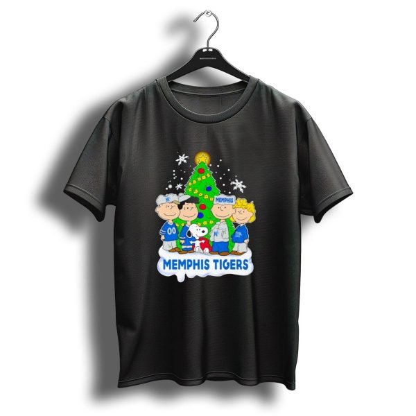 Peanuts Characters Memphis Tigers Christmas Tree T Shirt 1 t shirt 1