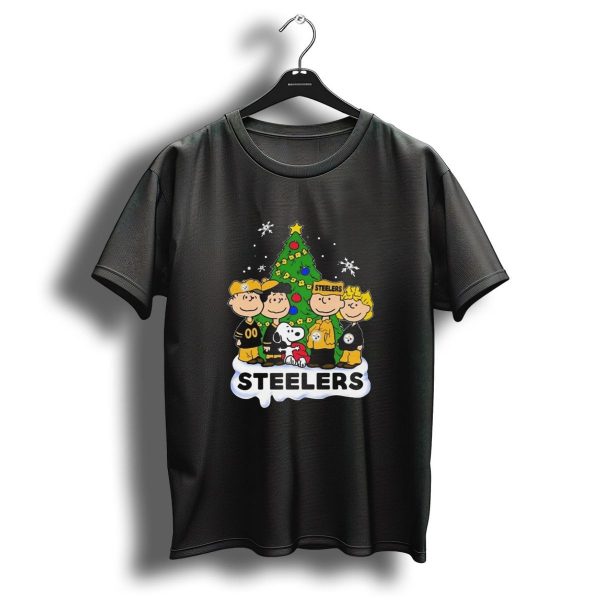 Peanuts Characters Pittsburgh Steelers Christmas T Shirt 1 t shirt 1