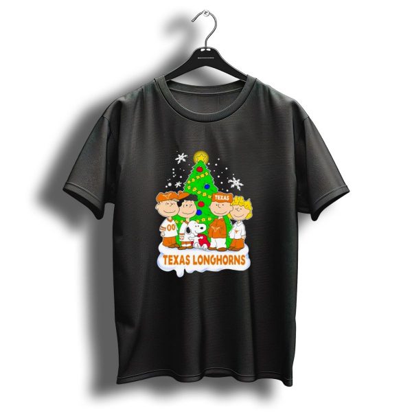Peanuts Characters Texas Longhorns Christmas Tree T Shirt 1 t shirt 1