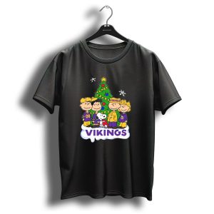 Peanuts Characters Vikings Christmas Tree Minnesota Vikings Holiday T Shirt